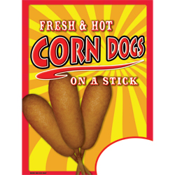 Corn Dog Static Cling Sign
